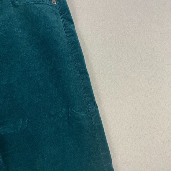 AG Jeans Anthropologie Stevie Ankle Pants 28R Emerald Green Holiday Velvet - Picture 8 of 8